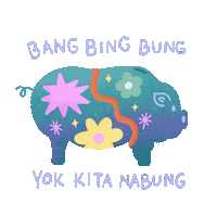 Moncoeurid pig nabung piggybank moncoeurid Sticker