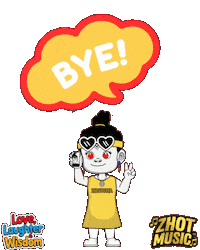 Bye Bye Goodbye Sticker by Zhotcita