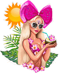 Beach Sun Sticker