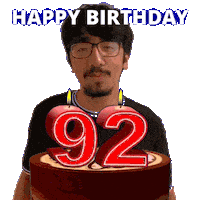 92 Birthday Sticker