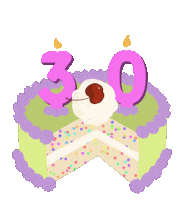 30 Flirty And Thriving Happy Birthday Sticker