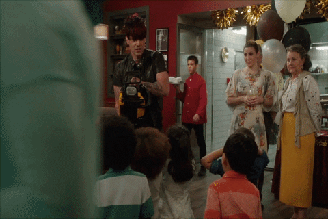 chainsaw edie's 2nd birthday GIF by Grandfathered
