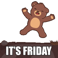 Teddy Bear Friday Sticker by BEARISH