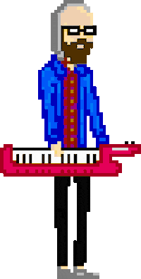 watchoutforsnakestheband pixel nintendo 8bit synthwave Sticker