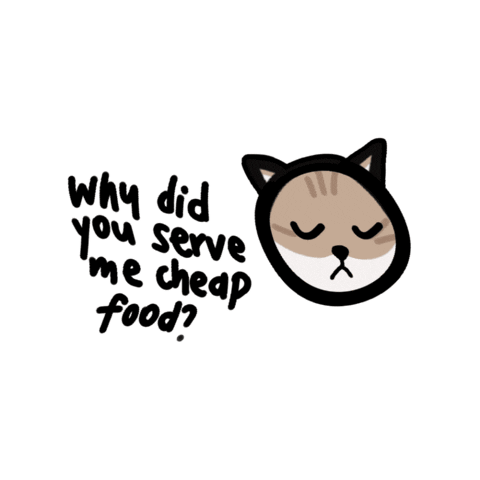 Hungry Cat Sticker