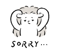 Sorry Hedgehog Sticker