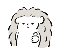 Hedgehog Thumbs Up Sticker