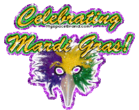 Celebrating Mardi Gras Sticker