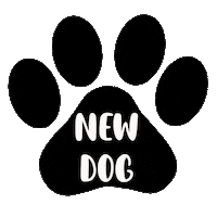 New Dog Sticker by Pecksadventurepack