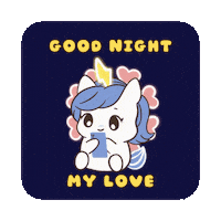 Good Night My Love Bu Sticker by Brave Unicorn