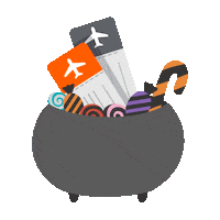 trick or treat Sticker by Aeroplan