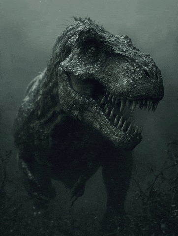 DinosaursWereHereFirst dinosaur dino roar trex GIF