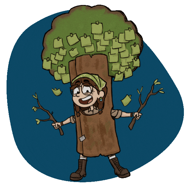 Tree Girl Sticker by Pepper Steps