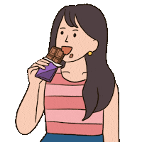 Nom Nom Eating Sticker by Carolynn