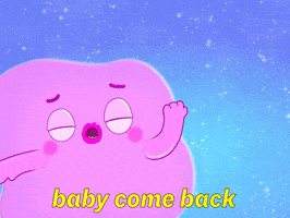 Come Back Pink Blob GIF by GIPHY Studios 2021