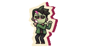 Monster Prom Chill Sticker by Beautiful Glitch