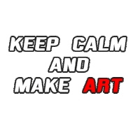 JeremyDesigns art sticker red white Sticker