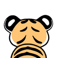 HuCreates cat illustration tiger whats up Sticker
