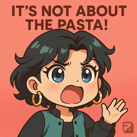 Hana Its Not About The Pasta GIF by Persona