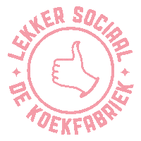 Dekoekfabriek duim duimpje duim omhoog koekje Sticker