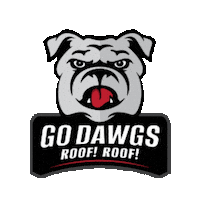 GoDawgsRoofRoof logo bulldog roof uga Sticker