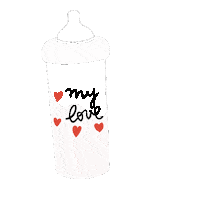In Love Hearts Sticker by Le Biberon Français
