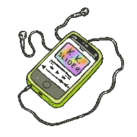 haanaid dog power hand phone Sticker