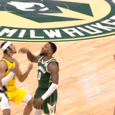Basketball Celebrate GIF by Milwaukee Bucks