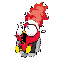 On Fire Crying Sticker