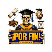Skull Graduation Sticker