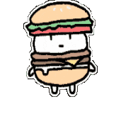 Burger 음식 Sticker