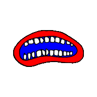 tongue teeth Sticker