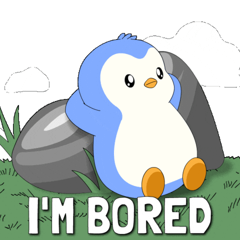 Bored Now What Sticker by Pudgy Penguins
