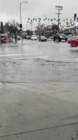 Los Angeles Streets Flooded After 'Intense' Rain