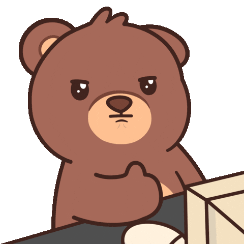 Happy Teddy Bear Sticker by BEARISH