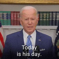 Today is his day.