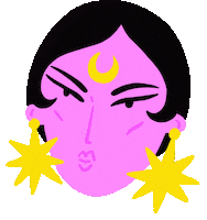 Full Moon Fashion Sticker by Tekleulaart