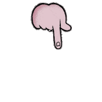 PlasmaRepublic film hand pointing down Sticker