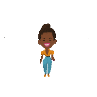 Happy Black Woman Sticker