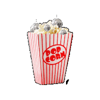 Movie Night Popcorn Sticker
