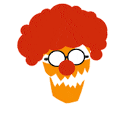 Skull Clown Sticker by Halloween Alley