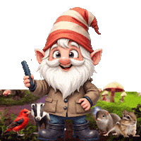 Cute Gnome Taking A Selfie Sticker