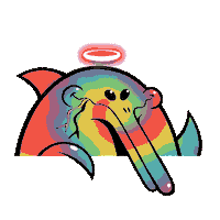 Rainbow Hello Sticker by Krinky Winky