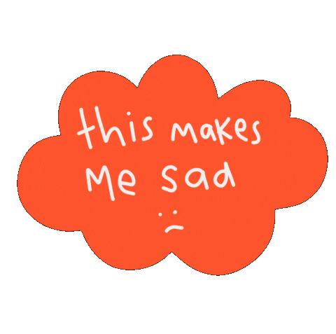 Sad Oh No Sticker by Demic