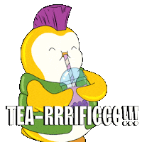 Bubble Tea Penguin Sticker by Pudgy Penguins