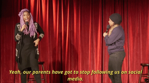 social media parents GIF by 2 Dope Queens Podcast