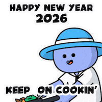 New Year Cooking Sticker by Kwantel