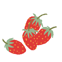Strawberry Eating Sticker