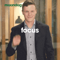 Maandag focus maandag tot maandag deze dag is voor jou GIF