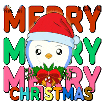 Merry Christmas Sticker by Pudgy Penguins